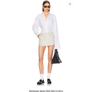 Women's Helsa Ecru Workwear Apron Mini Skirt XS